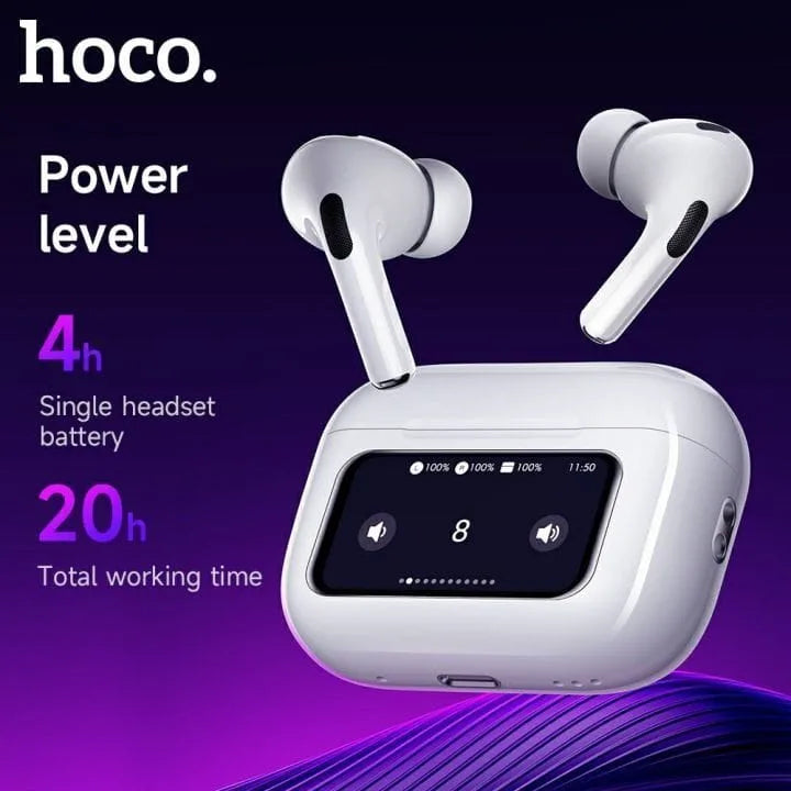 Hoco EW72 - سماعات لاسلكية بشاشة لمس وعزل ضوضاء ANC